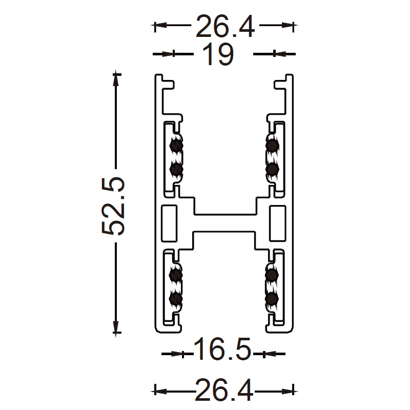 Zoomable LED Track Light (၂) ခု၊